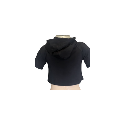 Hoodie - Solid Cropped - Black