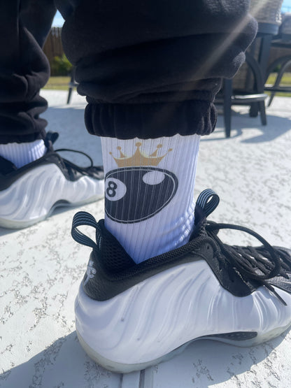 Socks - 8 Ball  - White