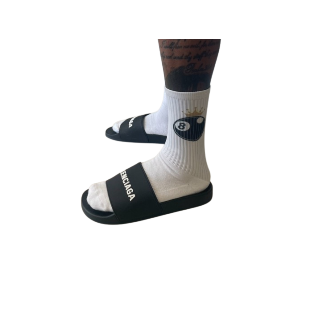 Socks - 8 Ball  - White