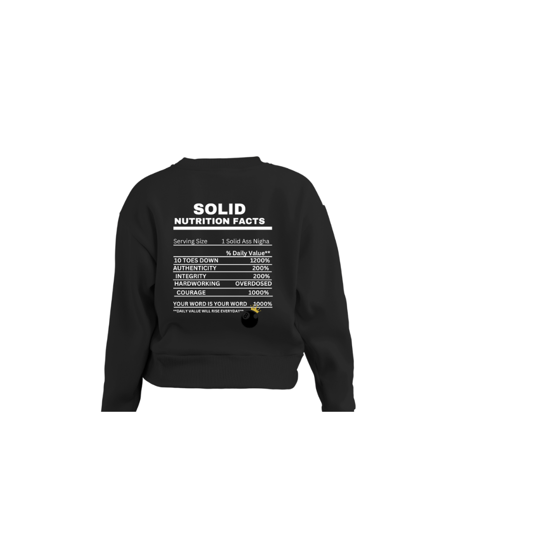 Fleece Sweater - Solid - Black