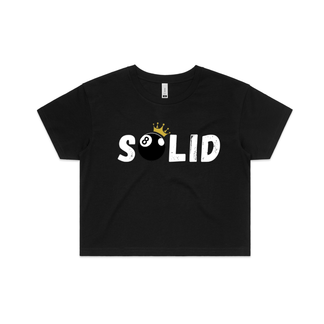 Solid- Cropped Tee - Black