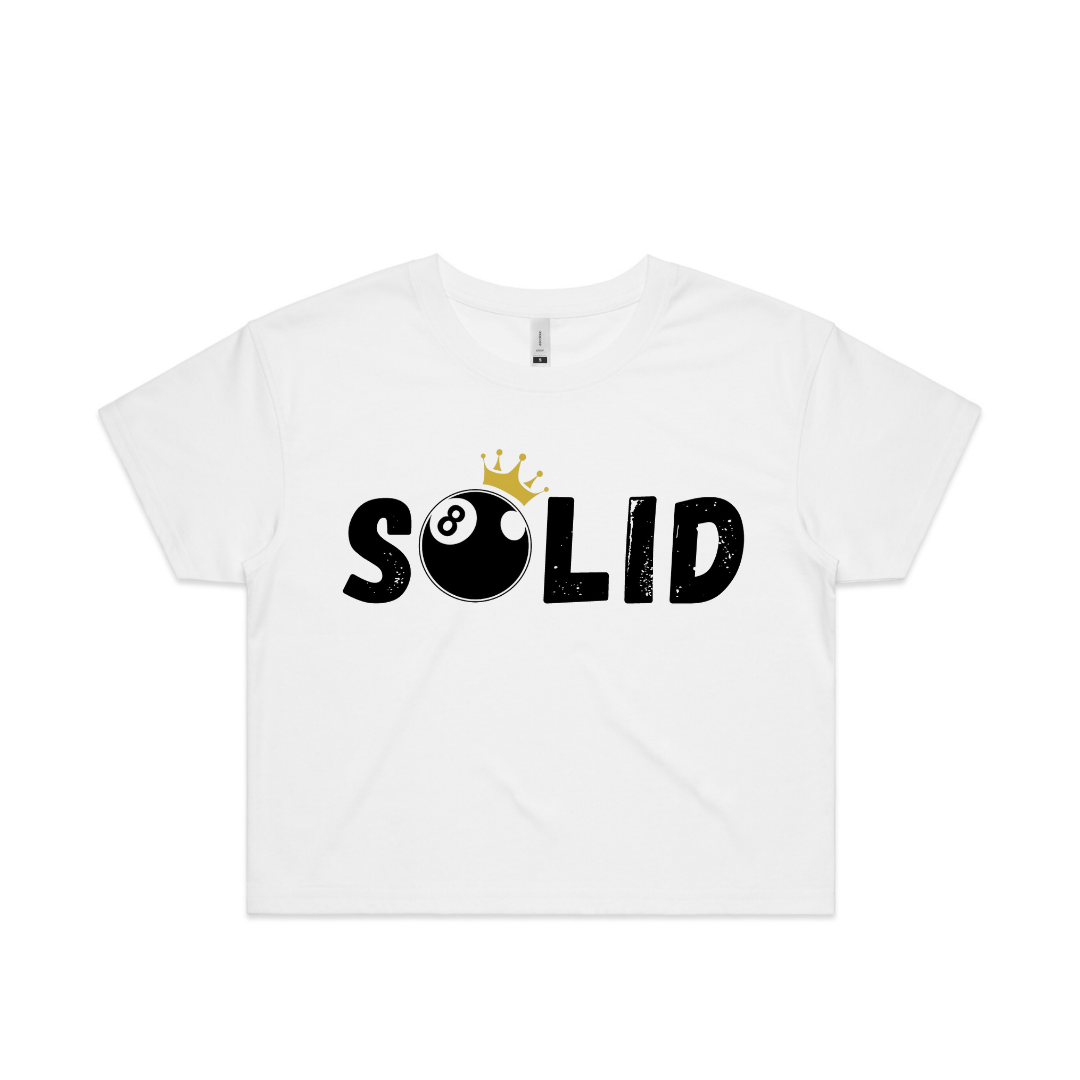 Solid- Cropped Tee - White